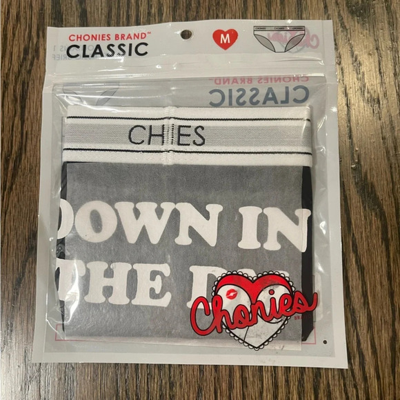 Chonies Brand Down in the DMs black undies size medium NWT - Picture 1 of 4